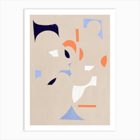 Abstract Painting cut outs Art Print