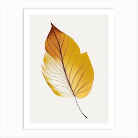 Marigold Leaf Abstract Art Print