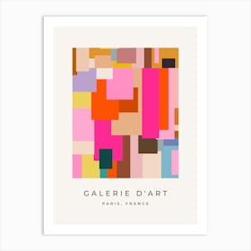Mid Century Geometric Color Block | 01 Art Print