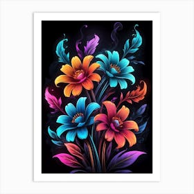 Colorful Flowers 3 Art Print