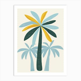 Palm Tree Flat Illustration 2 Art Print