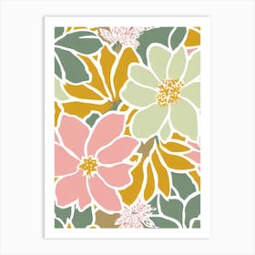 Heather Pastel Floral 1 Flower Art Print