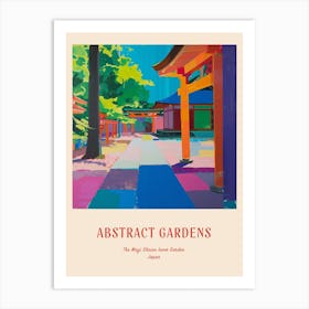 Colourful Gardens The Meiji Shrine Inner Garden Japan 1 Red Poster Art Print