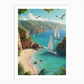 Seascape Painting Art Print