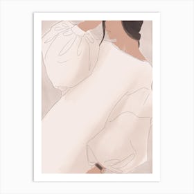 White Pajamas Art Print