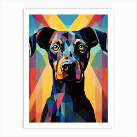 Dog Abstract Pop Art 3 Art Print