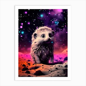 Hedgehog In Space Art Print