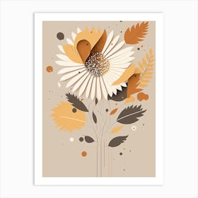 Abstract Flower Paper Cut Art Print