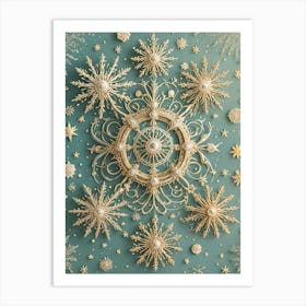 Calm Snowflakes no1  Art Print