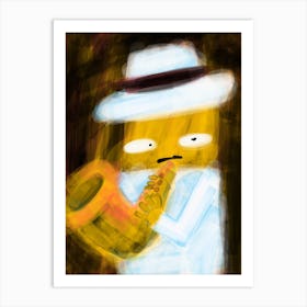 Saxophone Player Art Print