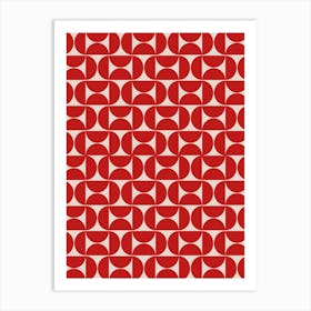 Mid Century Modern Red Art Print