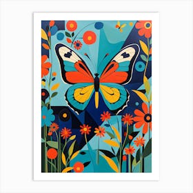 Modern Screen Print Butterfly II Art Print