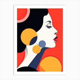 Abstract Portrait Of A Woman Art Print