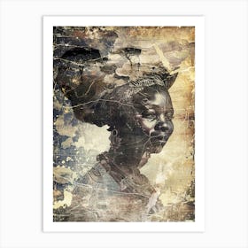 African Ethnic Tribal Illustration Art 14 Art Print