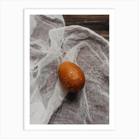 Egg On A Cloth Art Print