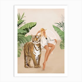 The Lady and the Tiger Art Print