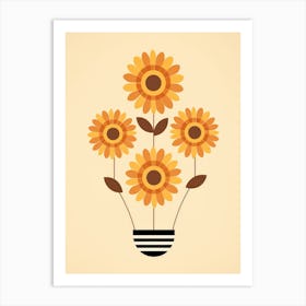 Sunflowers In A Vase 1 Art Print