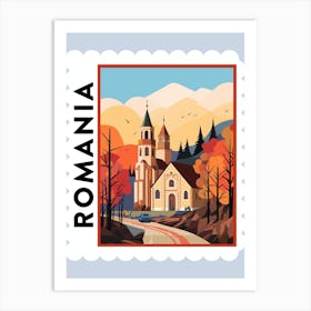 Romania 2 Travel Stamp Poster Art Print