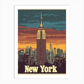 Aihrgdesign A Vintage Travel Poster Of New York Art Print