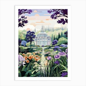 Alnwick Garden United Kingdom Modern Illustration 2 Art Print