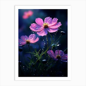 Cosmos Wildflower At Dawn In South Western Style (2) Art Print