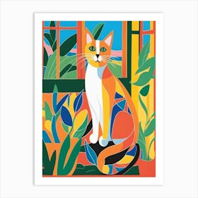 Cat In The Garden Style Henri Matisse Art Print