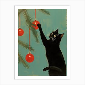 Christmas Cat Art Print