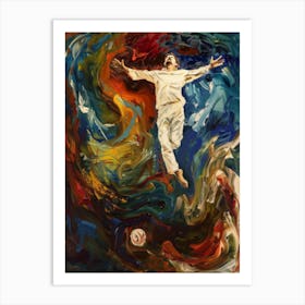 Jesus In The Clouds Art Print