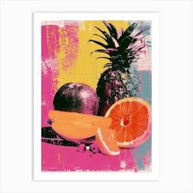 Funky Fruit Polaroid Inspired 3 Art Print
