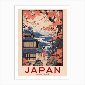 Yufuin Onsen, Visit Japan Vintage Travel Art 3 Art Print