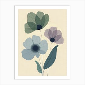 Three Flowers 20 Art Print