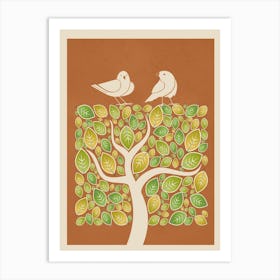 Tree And Birds 1 Art Print