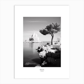 Poster Of Ibiza, Spain, Black And White Analogue Photography 3 Art Print