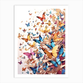 Colorful Butterflies 4 Art Print