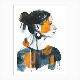 Abstract Portrait Of A Woman 47 Art Print