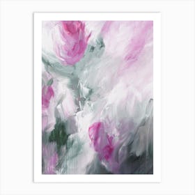 Pink Roses Painting 1 Art Print
