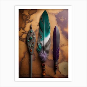 Feather Wand Art Print