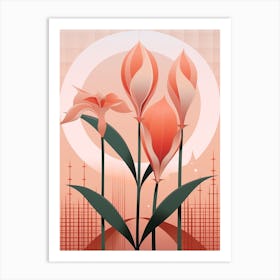 Abstract Geometric Botanical 3 Art Print