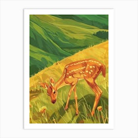 Fawn In The Meadow Art Print