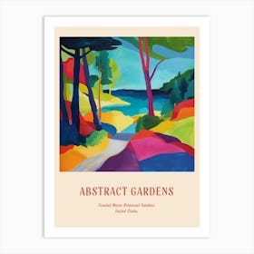 Colourful Gardens Coastal Maine Botanical Gardens Usa 2 Red Poster Art Print