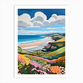 Rhossili Bay, Gower Peninsula, Wales, Matisse And Rousseau Style 3 Art Print