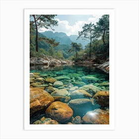 Clear Water In A Mountain Stream 2 Art Print