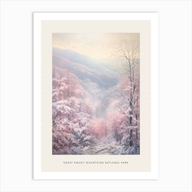 Dreamy Winter National Park Poster  Great Smoky Mountains Nationial Park United States 2 Art Print