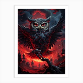 Owl Hell Art Print