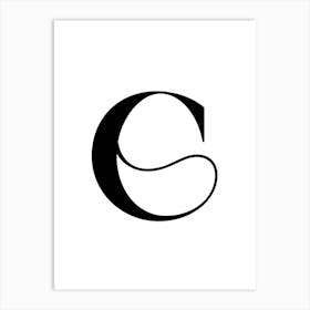 Letter C.Classy expressive letter. Art Print