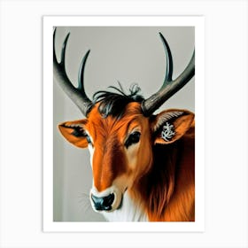 Deer Head 51 Art Print