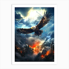 Eagle In Flight Art Print