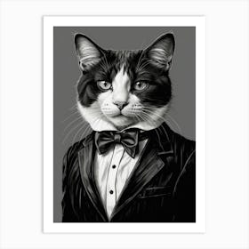 Tuxedo Cat 1 Art Print