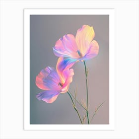 Iridescent Flower Flax Flower 1 Art Print