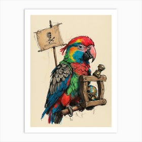 Pirate Parrot 2 Art Print